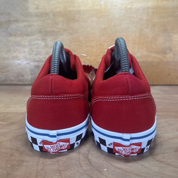 NEW Vans Doheny Checkered Womens Size 8.5 (7Y) Shoes Sneakers Red White Black - Picture 4 of 8